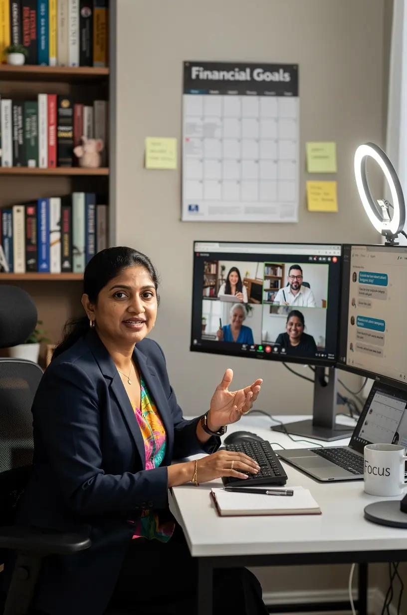 Vizualizácia krokov finančného plánovania s diagramom a pero na drevenom stole.